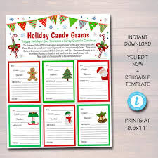 Photo by leah bergman / printable cards designed by marisa mangum. Christmas Candy Gram Flyer Holiday Candy Gram Fundraiser Etsy