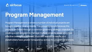 However, many people fail to. What Is Program Management Program Management Definition Faq