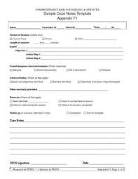 Sample Case Notes Template Appendix F1 Share Pdf Case Management Case Management Social Work Social Work