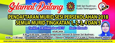 Mungkin ramai yang mencari maklumat mengenai kemasukan tingkatan 1 untuk sesi persekolahan tahun depan. Pendaftaran Murid Sesi Smk Seri Budiman Tea3085 Facebook