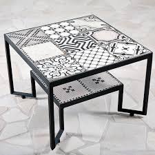 Black Spider Tiles Table Tile Tables Decor Interior House Colors