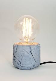B Leuchte Kobaltblau Beton Textilkabel Beton Design Selbermachen Beton Diy Lampen