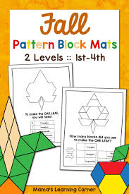 Fall Pattern Block Mats Pattern Blocks Pattern Blocks Activities Fall Patterns