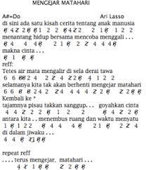 Ari Lasso - Mengejar Matahari - Not Angka Lengkap