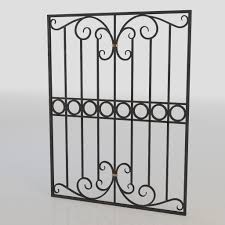 Windows Bars 3d Model 3d Model Window Grill Design Home Window Grill Design House Window Design