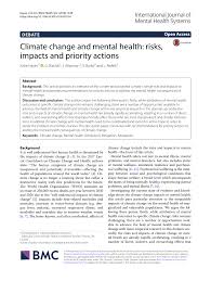 Mental health, personal finance guide. Pdf Climate Change And Mental Health Risks Impacts And Priority Actions