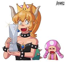 Bowsette Toadette Mario Fan Art Super Mario Bros Anime Comics