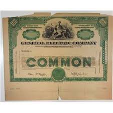 Ge) is a truly unique gift. General Electric Co 1940s Proof Stock Certificate