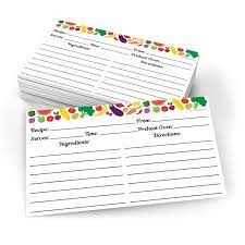 The 3×5 card is the standard card for most of the last 100 years. Amazon Com 321done Small Recipe Cards Set Of 50 3 X 5 Fruit And Vegetable Cute Premium Double Sided Made In Usa Home Kitchen