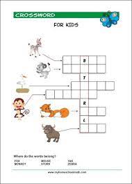 Maybe you would like to learn more about one of these? Free Printable Crossword Puzzles For Kids With Pictures Pre Writing Activities Holiday Homework Kids Crossword Puzzles