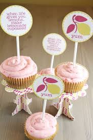 When Life Gives You Lemons Make Lemonade Cupcakes Recipe Printable Set Oh Lemonade Cupcakes Lemon Cupcake Recipe Food Printables