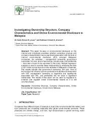 Malaysia had a 2018 forest landscape integrity index mean score of 5.01/10, ranking it 111th globally out of 172 countries.10. Pdf Investigating Ownership Structure Company Characteristics And Online Environmental Disclosure In Malaysia Ali Alarussi Academia Edu