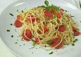Resep Spaghetti Aglio Olio Simply Tasty Oleh Dapurvy Recipe Spageti Resep Spageti Memasak