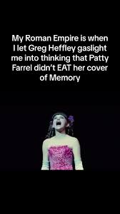 Iconic Performance by Patty Farrell in 'Cats: The Musical' Singing Memory