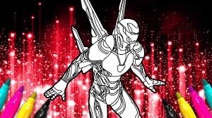 У тони старка есть все для счастья. Iron Man Infinity War New Suit Coloring Page Bleeding Edge Armor Youtube