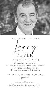 Service for Larry Dever