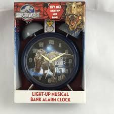 Jurassic World Bank Alarm Clock Light Up Musical Bigger Louder More Teeth Roar Alarm Clock Light Up World Clock