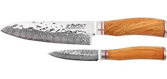 Coffret 2 Couteaux Japonais Wusaki Damas Vg10 Santoku Office Wu80 Couteau Damas Couteau De Cuisine Japonais