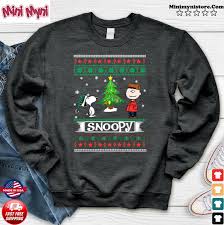 Peanuts friends merry christmas door wreath 13 snoopy woodstock new. The Peanuts Charlie Brown And Snoopy Ugly Merry Christmas Tree Sweatshirt Hoodie Sweater Long Sleeve And Tank Top