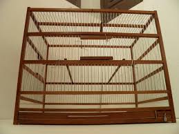 aviario de jaula de madera artesanal para aves etsy bois rouge cage bois