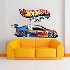 Hot Wheels Wall Decal World S Best Driver Racecar Wall Vinyl Boys Bedroom S36 Boys Room Decals Hot Wheels Bedroom Boys Wall Decals