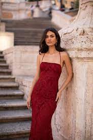 Alessandra - Wine Red Red Dresses Classy Fancy Dresses Trendy Prom Dresses