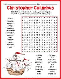 Free Columbus Day Word Search Puzzle Worksheet Activity By Puzzles To Print