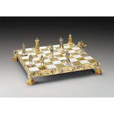 Historical gold and silver chess sets by piero benzoni pursuitist. Samurai Gold And Silver Themed Chess Board