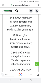 2 kıtalık 23 nisan şiirleri! 1 Sinif 23 Nisan Ile Ilgili Siir 1 Veya 2 Kitalik Eodev Com