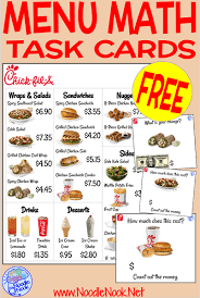 The worksheet is an assortment of 4 intriguing pursuits that will enhance your kid's knowledge and abilities. Menu Math Activities For Money Centers Noodle Nook