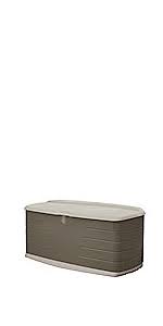 Maybe you would like to learn more about one of these? Amazon Com Rubbermaid Medium Resin Weather Resistant Outdoor Garden Storage Deck Box Sandstone Outside Toy Box Garden Outdoor