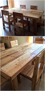 Repurposed Wooden Pallets Dining Set Decoracionmesas Wood Pallet Furniture Wood Pallet Projects Wood Pallets
