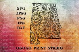 Download Alabama Map Svg Zentangle Svg Travel Svg Mandala Svg 230865 Cut Files Design Bundles