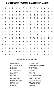 Bathroom Word Search Puzzle Bathroom Printables Disney Kitchen Decor Printable Puzzles For Kids