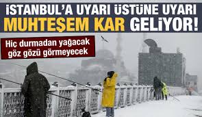 İstanbul için bugünün ve bu gecenin profesyonel hava durumu tahmini. Son Dakika Istanbul A Kar Yagisi Uyarisi Hic Durmadan Yagacak Goz Gozu Gormeyecek Guncel Haberleri