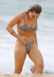 DJ Tigerlily Posing in a Bikini on the Beach of the Day