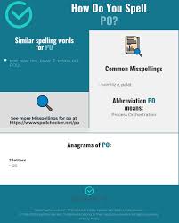 Correct Spelling For Po Infographic Spellchecker Net