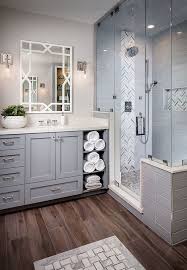 Modernize a kitchen with a glass tile backsplash or countertop. 15 Exquisitely Captivating Gray And Brown Bathroom Ideas