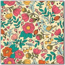 I also love the big size, and the possibility to color it, makes the pattern very. Retro Teal Floral Pattern Ceramic Wall Tile