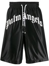 Black And White Angels Logo Palm Angels Logo Track Shorts In Black White Modesens In 2020 Designer Clothes For Men Track Shorts Palm Angels