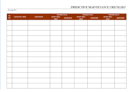 predictive maintenance checklist