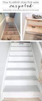 How To Refinish Stairs That Were Carpeted Stair Remodel Refinish Stairs Diy Stairs