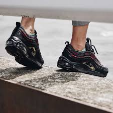 Nike Air Max 97 Mens Black And Red Pin Em Nike Air Max 97