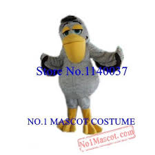 They grow up so fast. Grey Baby Pelican Mascot Waterfowl Bird Costume