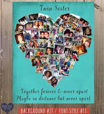 Creative 18th Birthday Gift Ideas For Sister Sisters Gift Gift For Twin Sister Photo Collage Sister Gift Etsy Birthday Gifts For Sister Sisters Diy Personalized Birthday Gifts