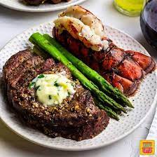 We both started out with the lobster bisque and bread service.. Air Fryer Lobster And Steak Surf And Turf Sunday Supper Movement