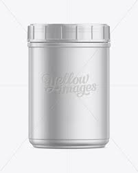 Download Glossy Protein Jar Mockup Front View In Jar Mockups On Yellow Images Object Mockups PSD Mockup Templates