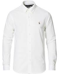 Mesh side stripes promote airflow to help keep you cool. Polo Ralph Lauren Slim Fit Knit Oxford Shirt White Bei Careofcarl De