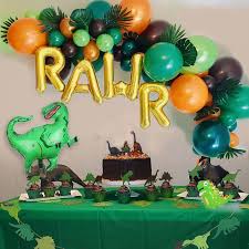 This amazing jungle themed birthday party features an incredible cake with adorable fondant jungle animals, animal lunch boxes & more! Dinosaur Jungle Party Supplies Dinosaur Balloons For Boy Birthday Party Decoration Kids Jurassic Dino Wild One Party Decor Party Diy Decorations Aliexpress