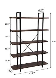 Furniture in the industrial style stresses on usage of a good amount of metal done up in a coarse or unfinished look, usually in black. O K Furniture 2 Tier Rustic Wood And Metal Bookshelves Industrial Style Bookcases Furniture Office Furniture Accessories Office Products Fcteutonia05 De